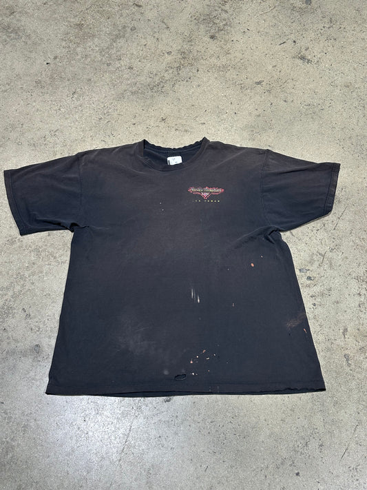 Harley Davidson Cafe Las Vegas Fire Eagle Tee - Black Size XL