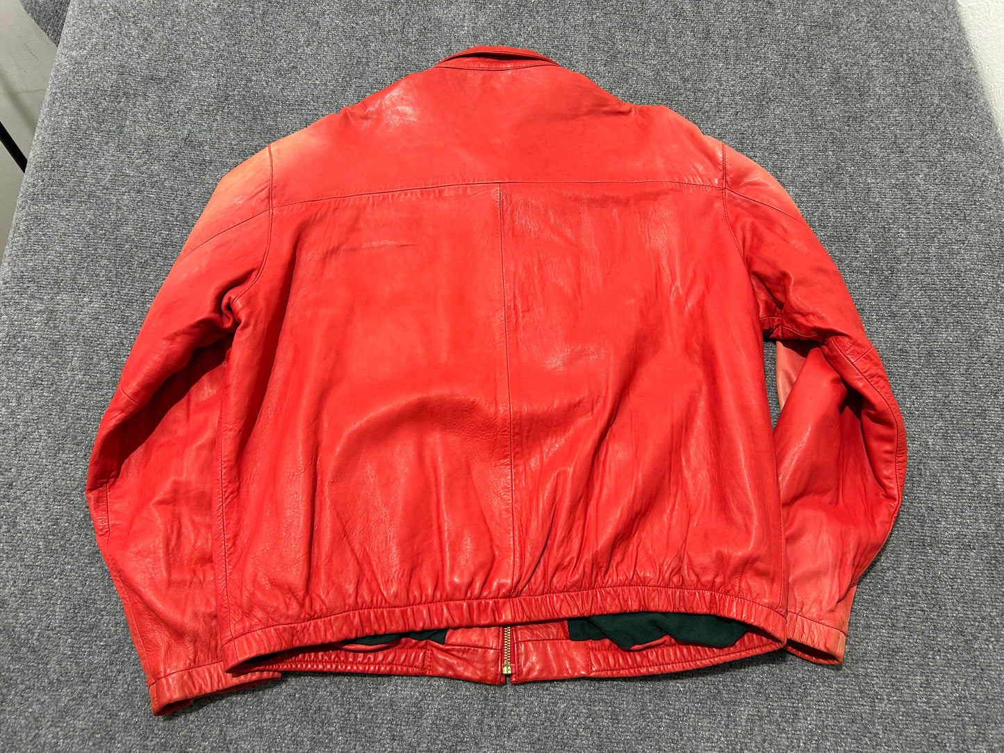 Ralph Lauren Butter Leather Jacket - Red Size Large