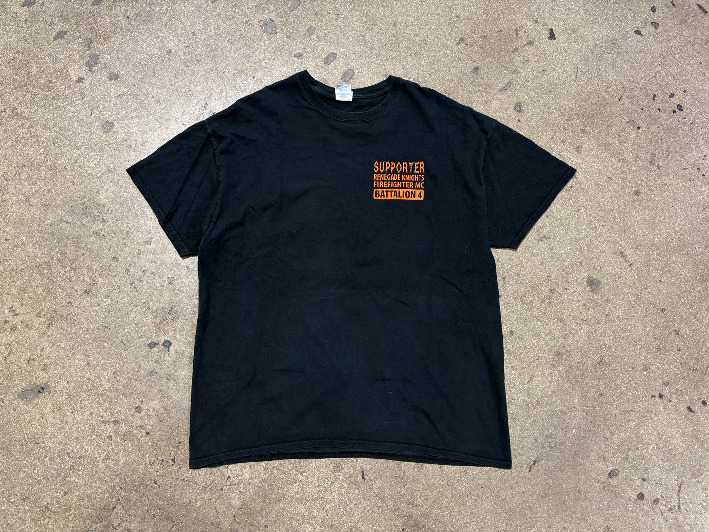 Firefighter Battalion 4 Supporter Tee - Black Size XL