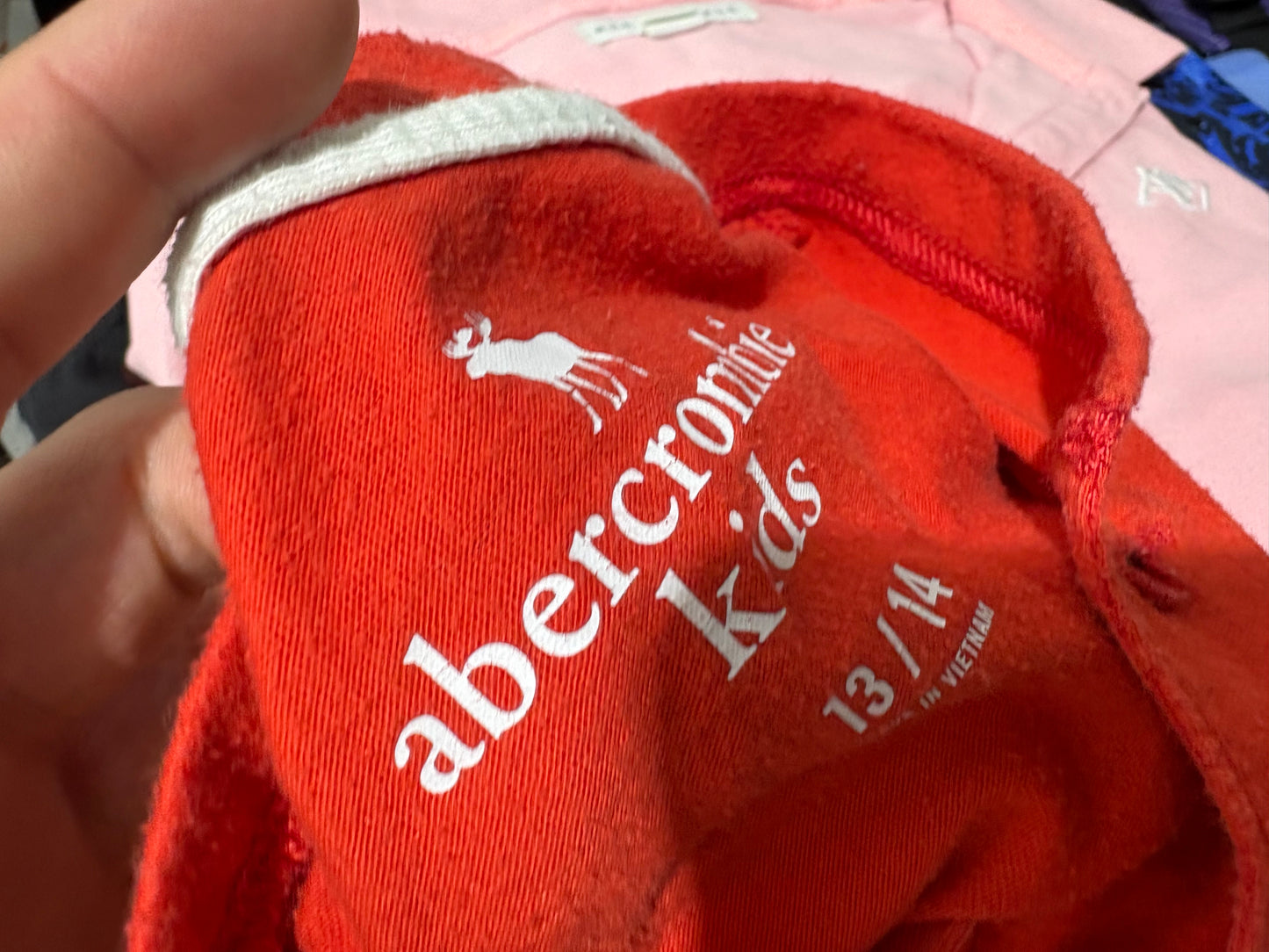 Abercrombie Henley Shirt - Red Size Small