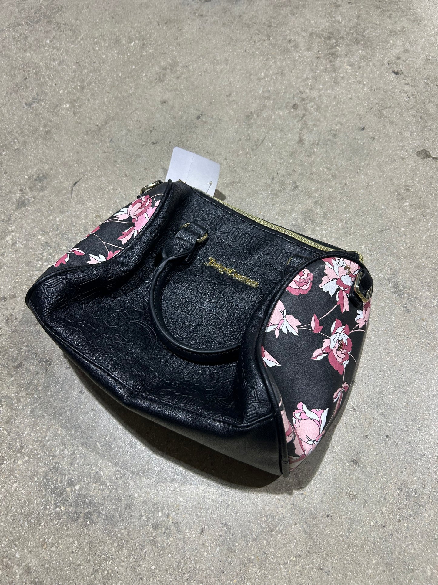 Juicy Couture Satchel - Rose Pattern Black