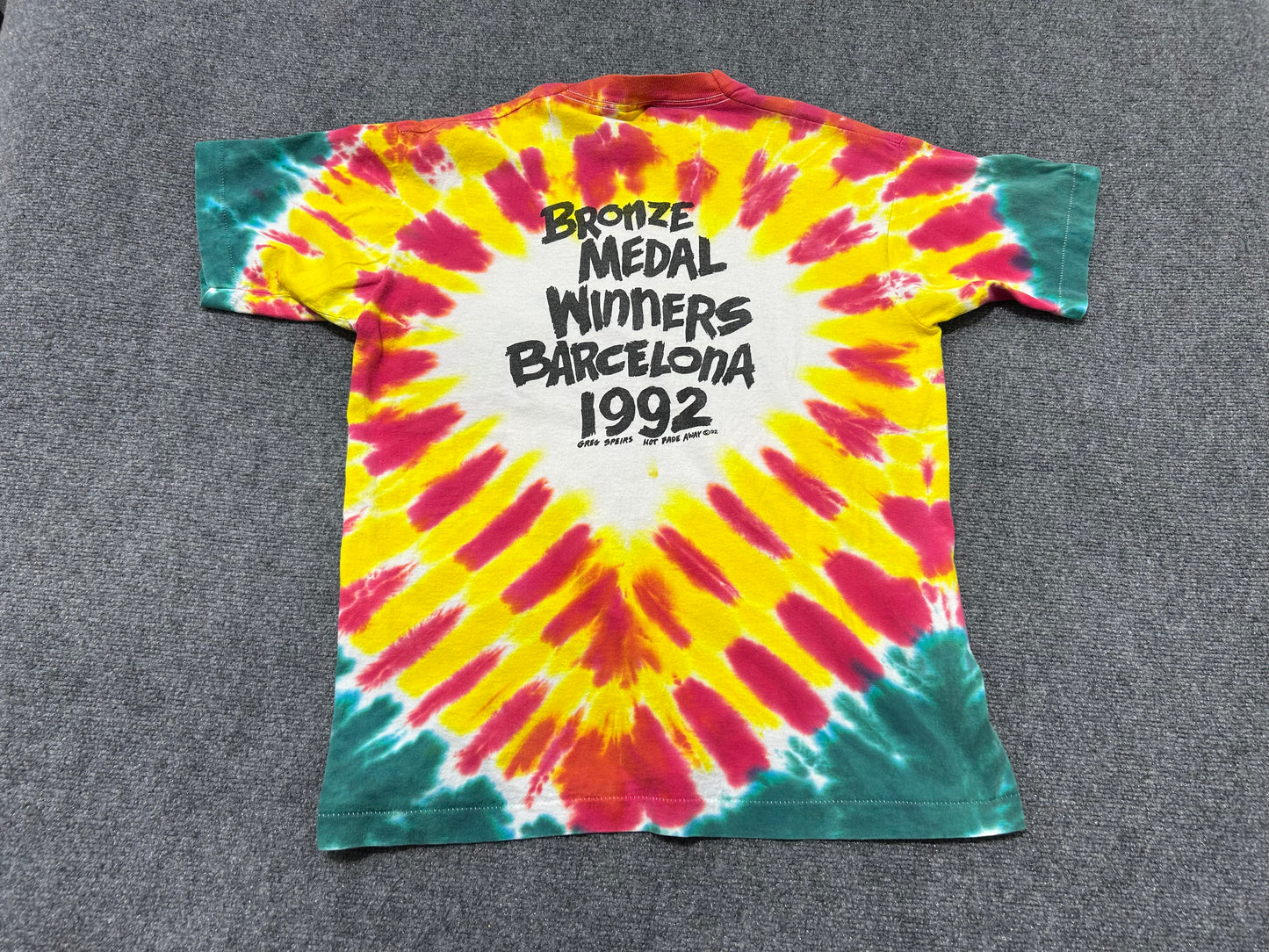1992 Lithuania Olympic Basketball Tee - Multi Size Large (con)