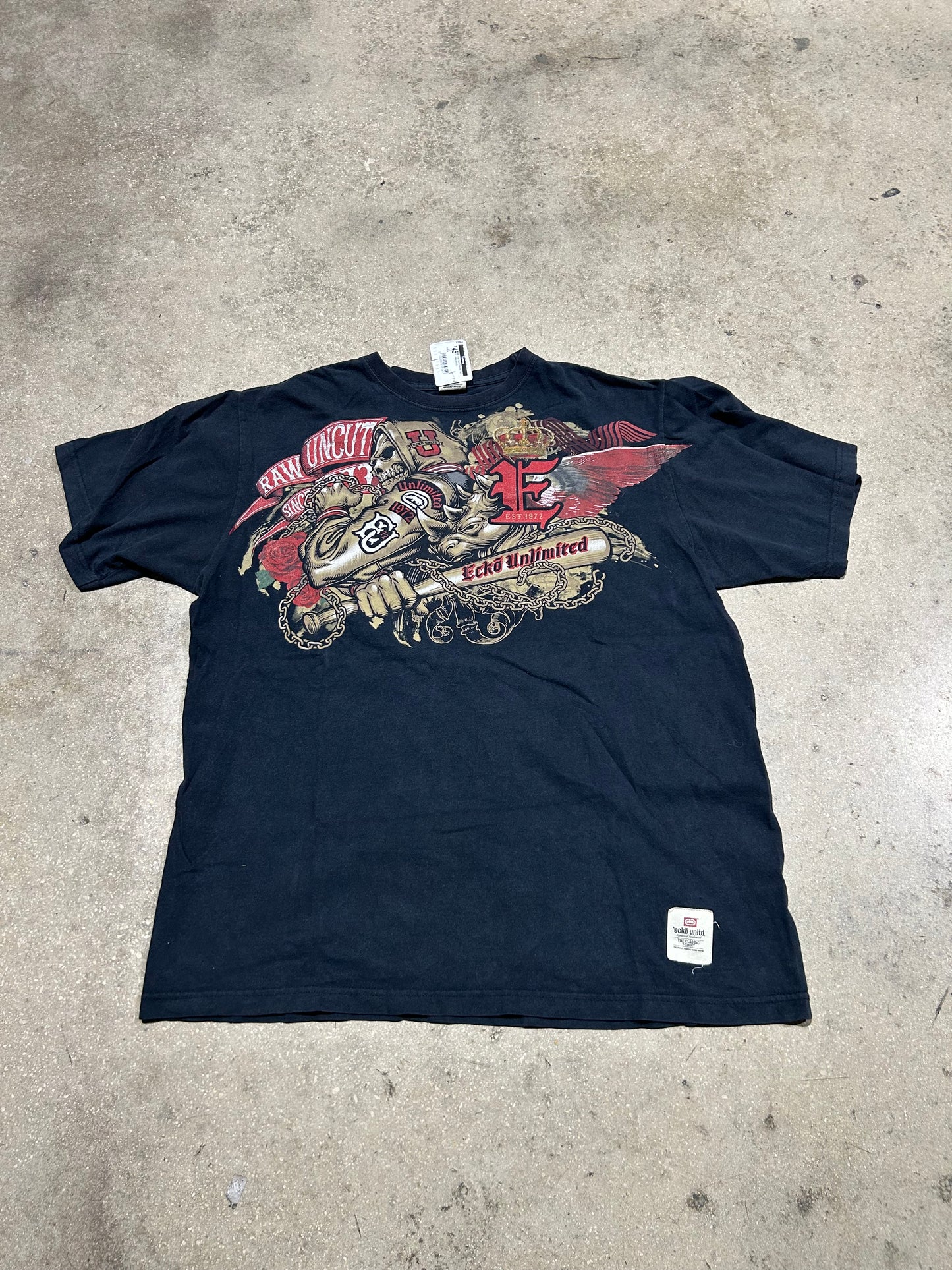 Ecko Heavy Graphic Tee - Black Size XL