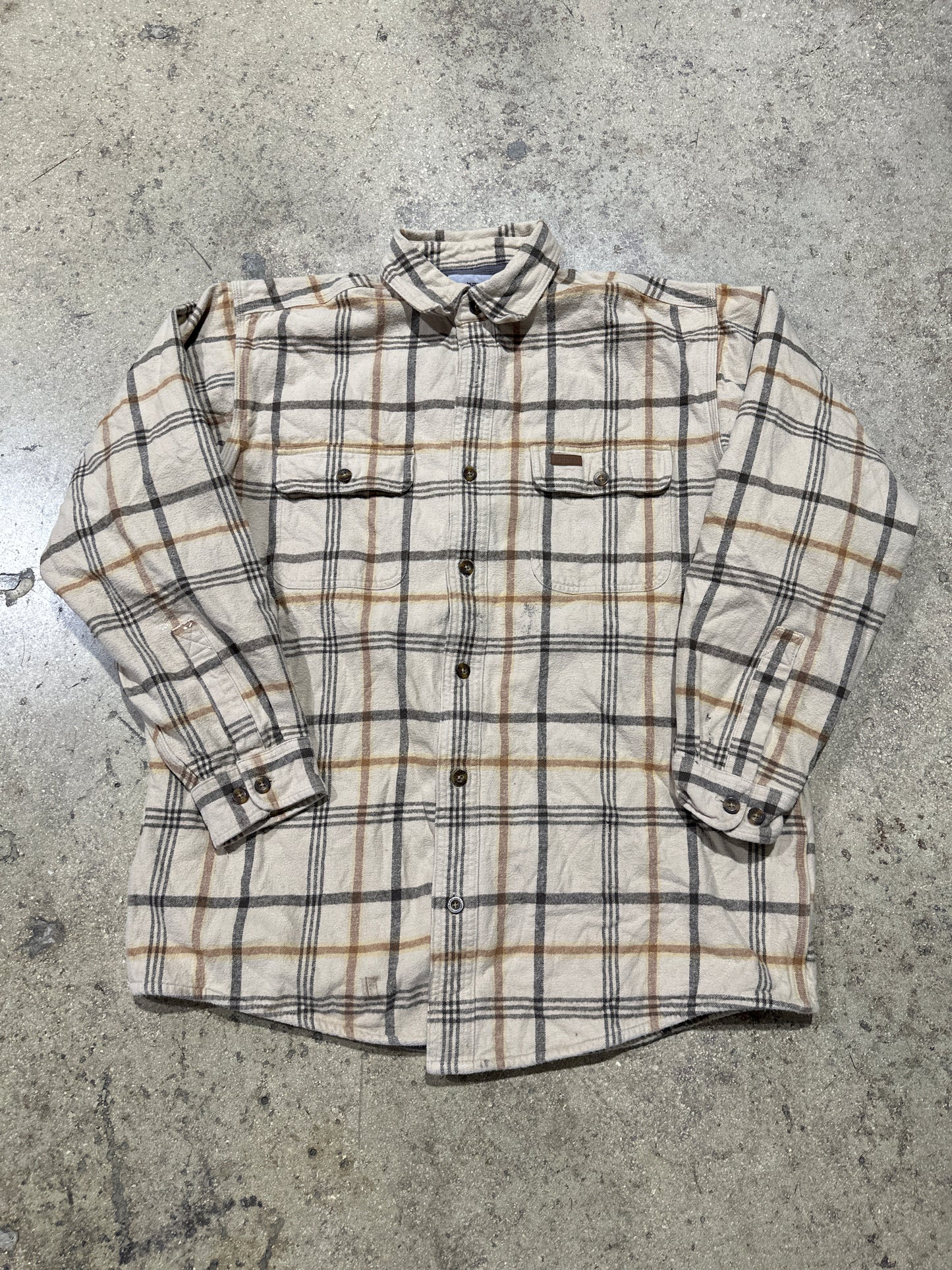 Carhartt Flannel - Khaki/Brown Size Large