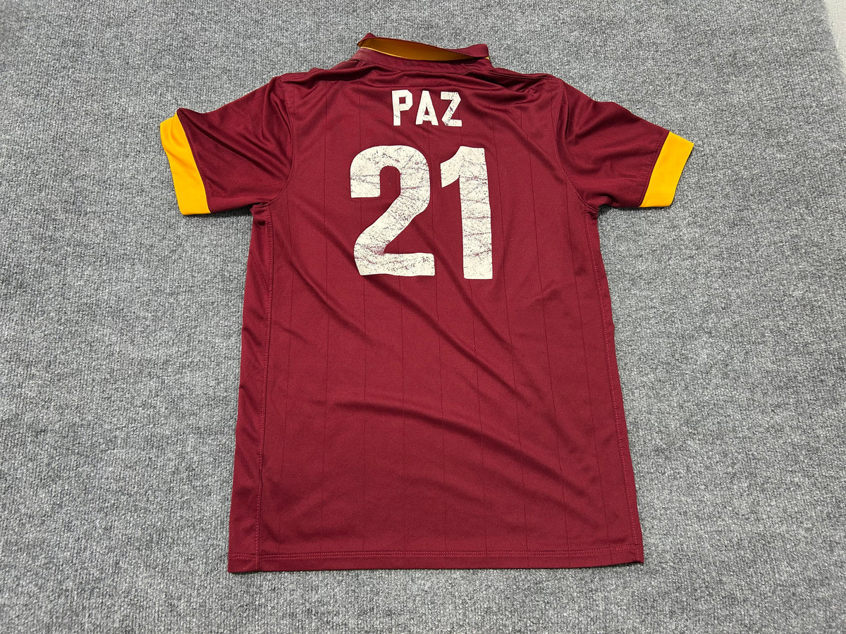 2015 Roma Paz #21 Soccer Jersey - Burgundy Size Small