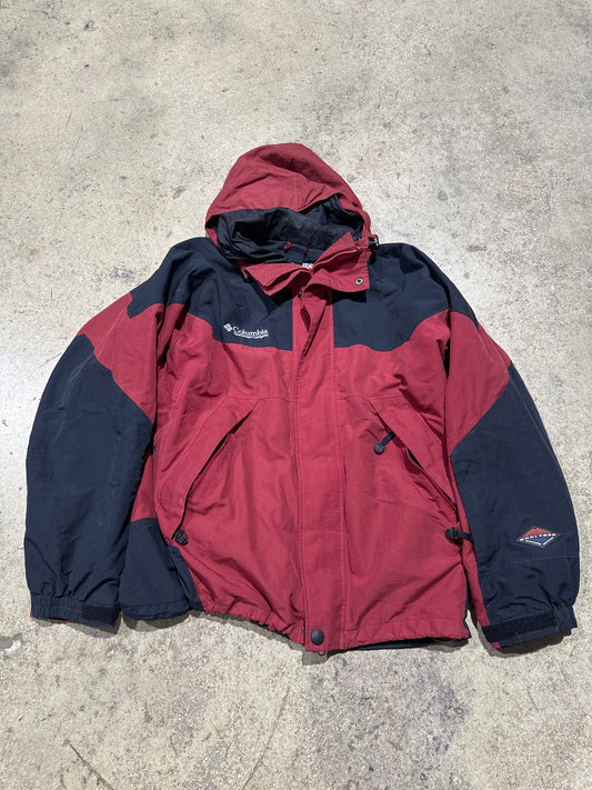 Columbia Rain Jacket - Brick Red Size Large