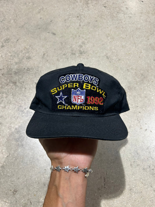 1992 Dallas Cowboys Super Bowl Hat - Black