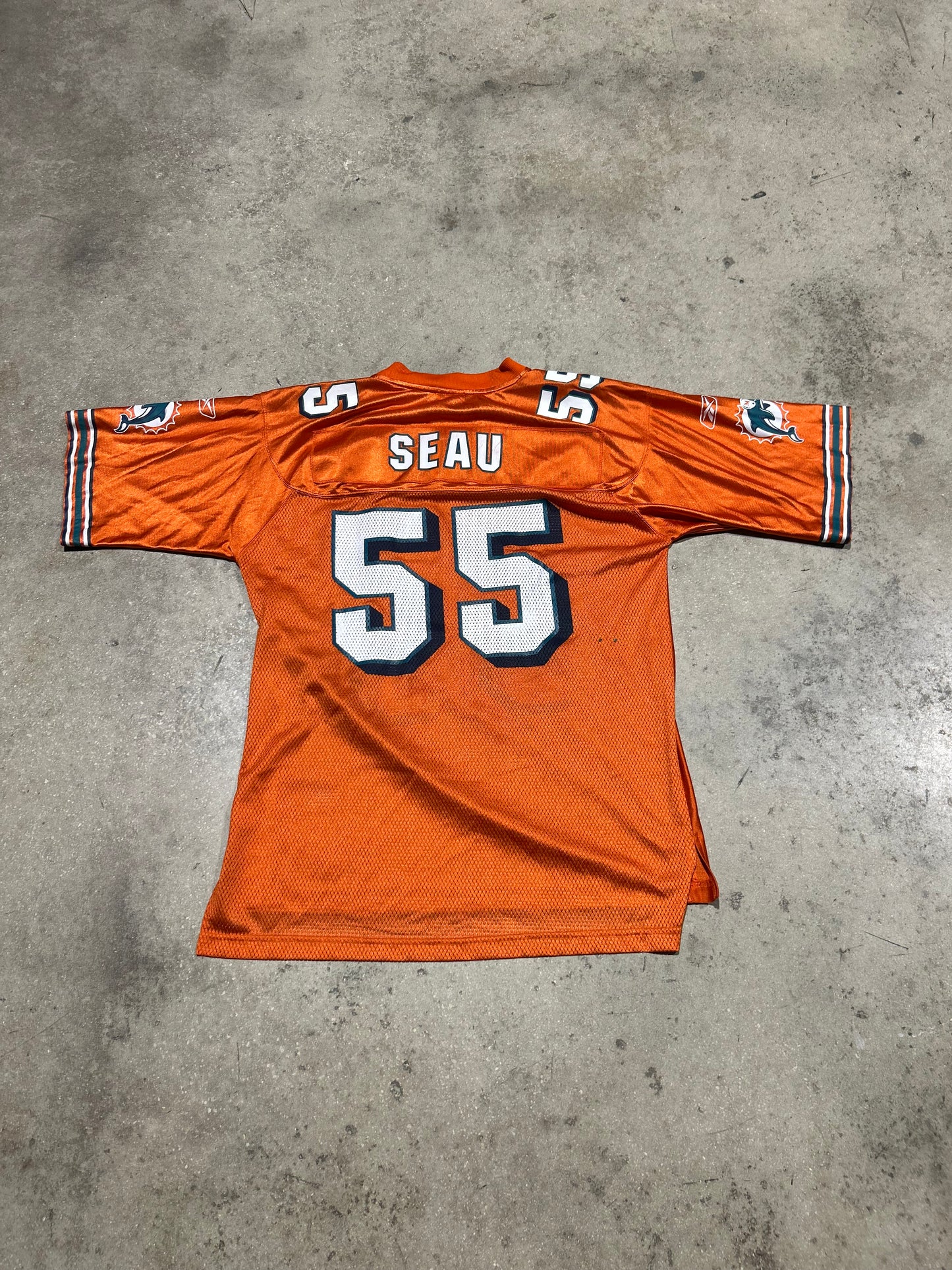 Miami Dolphins Junior Seau Jersey #55 - Orange Size Medium