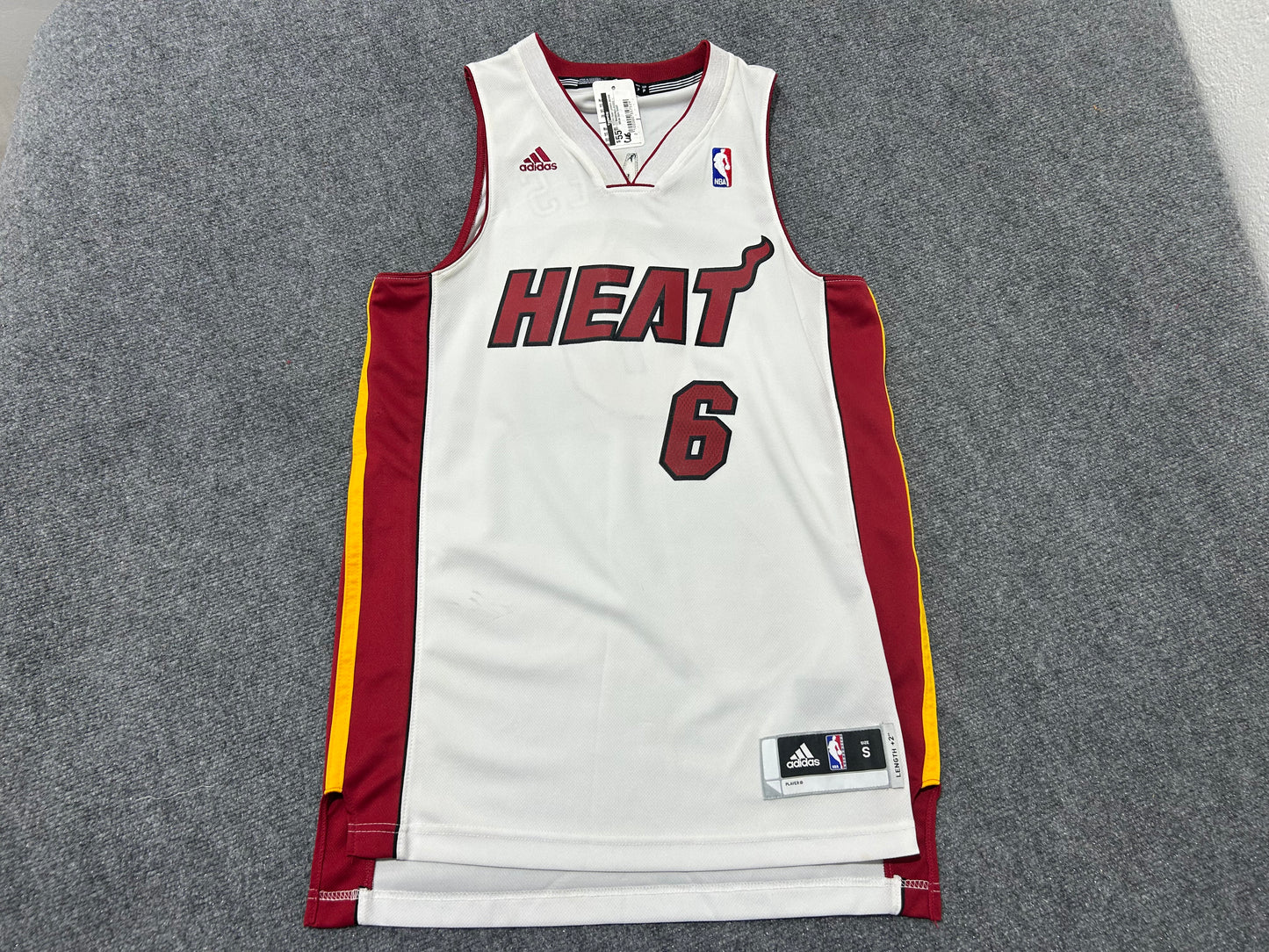 Miami Heat Lebron James #6 Basketball Jersey - White Size Small