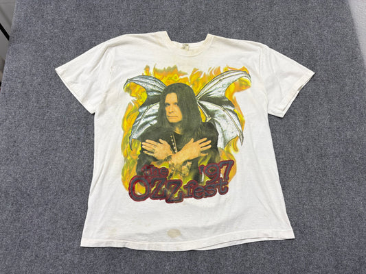 1997 Ozzfest Ozzy Wings Tee - White Size XL