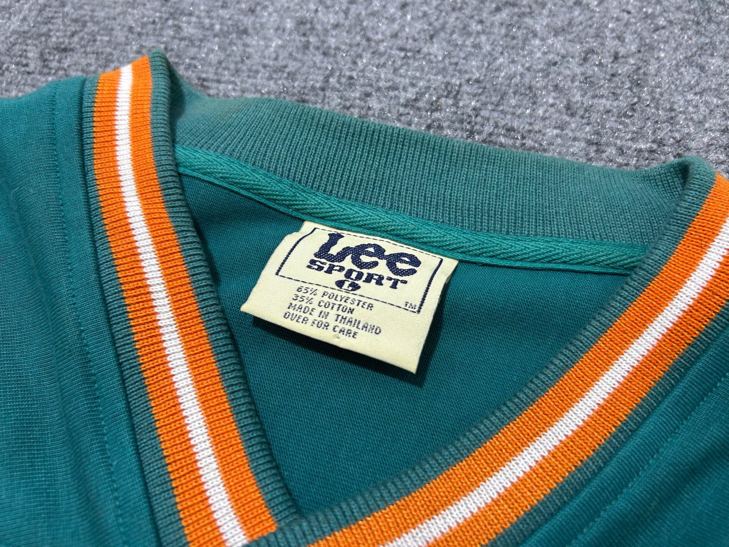 Miami Dolphins V Neck Crewneck - Teal Size Large