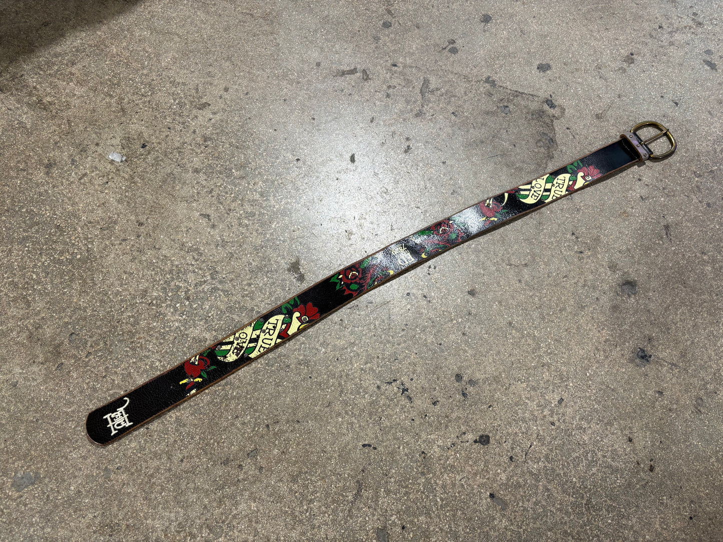 Ed Hardy Designs Leather Belt- Black