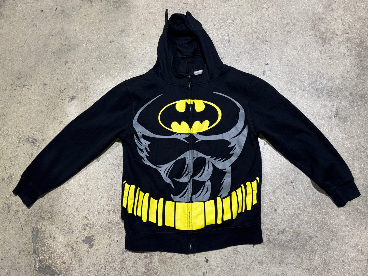 2012 Batman Mask Hooded Zip Up Jacket Size Medium