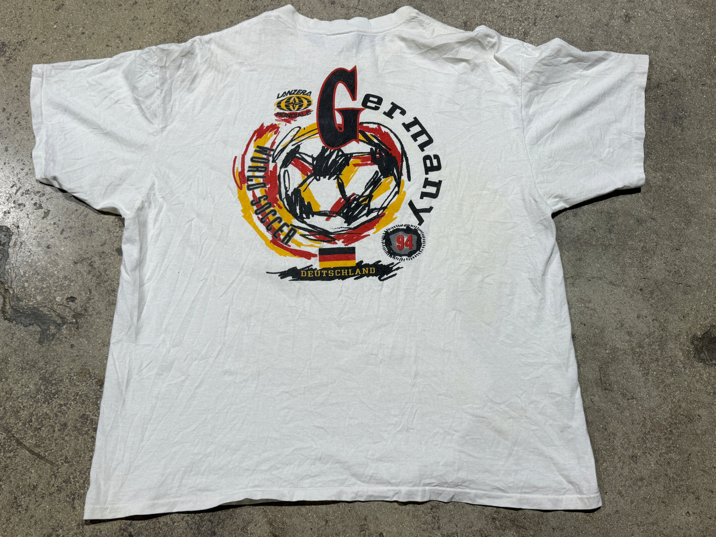 1994 Germany Soccer Tee - White Size XL