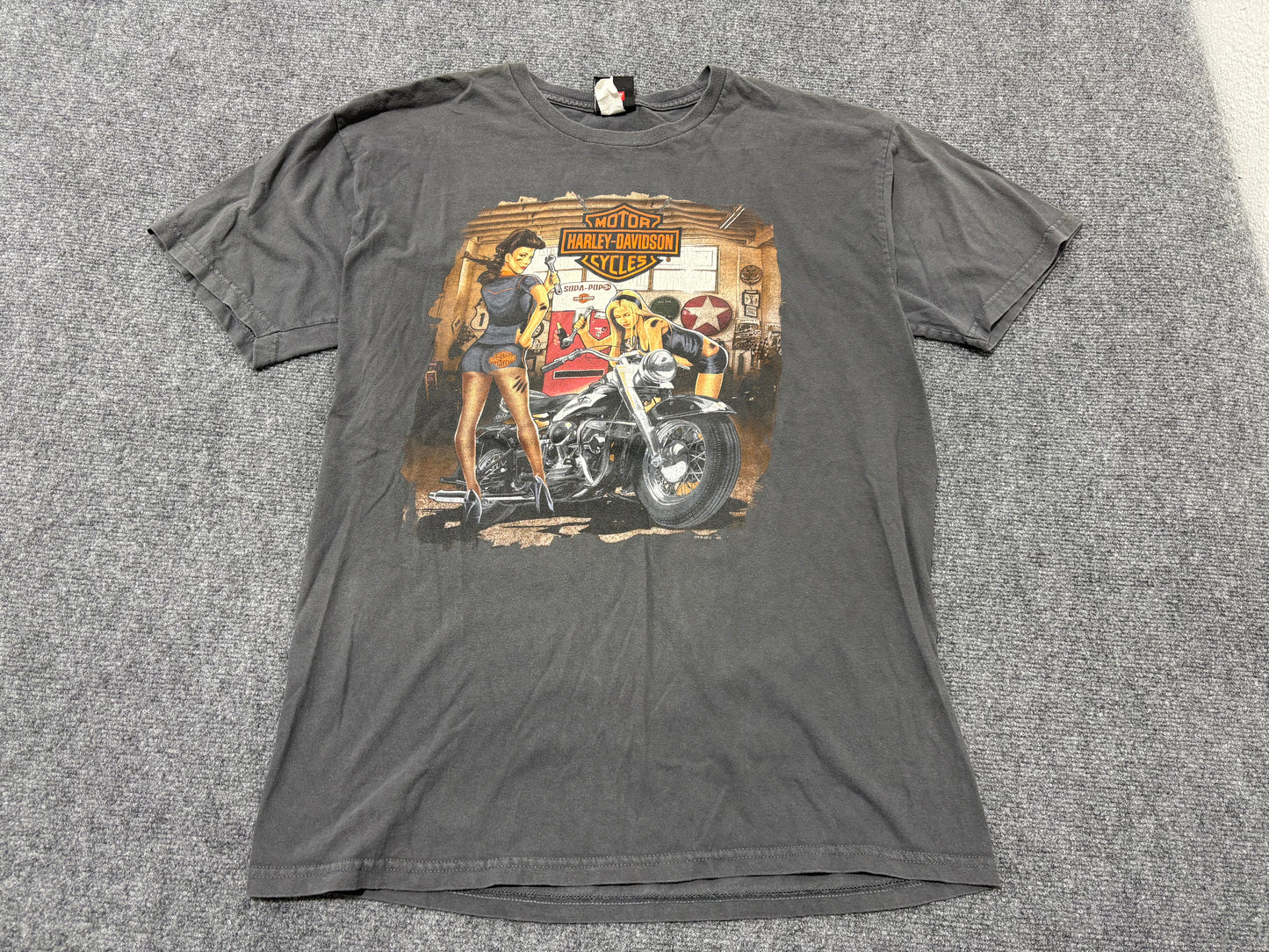 Harley Davidson Louisville Hot Chicks Tee - Grey Size Large