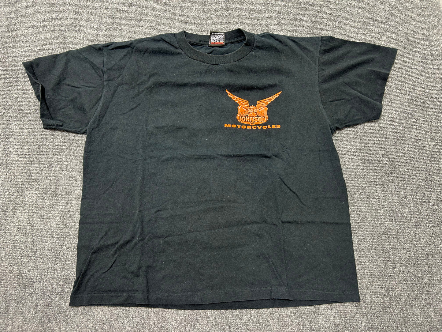1998 Big Johnson If You Can Read This The Dick Won't Let Me Drive Tee - Black size Large