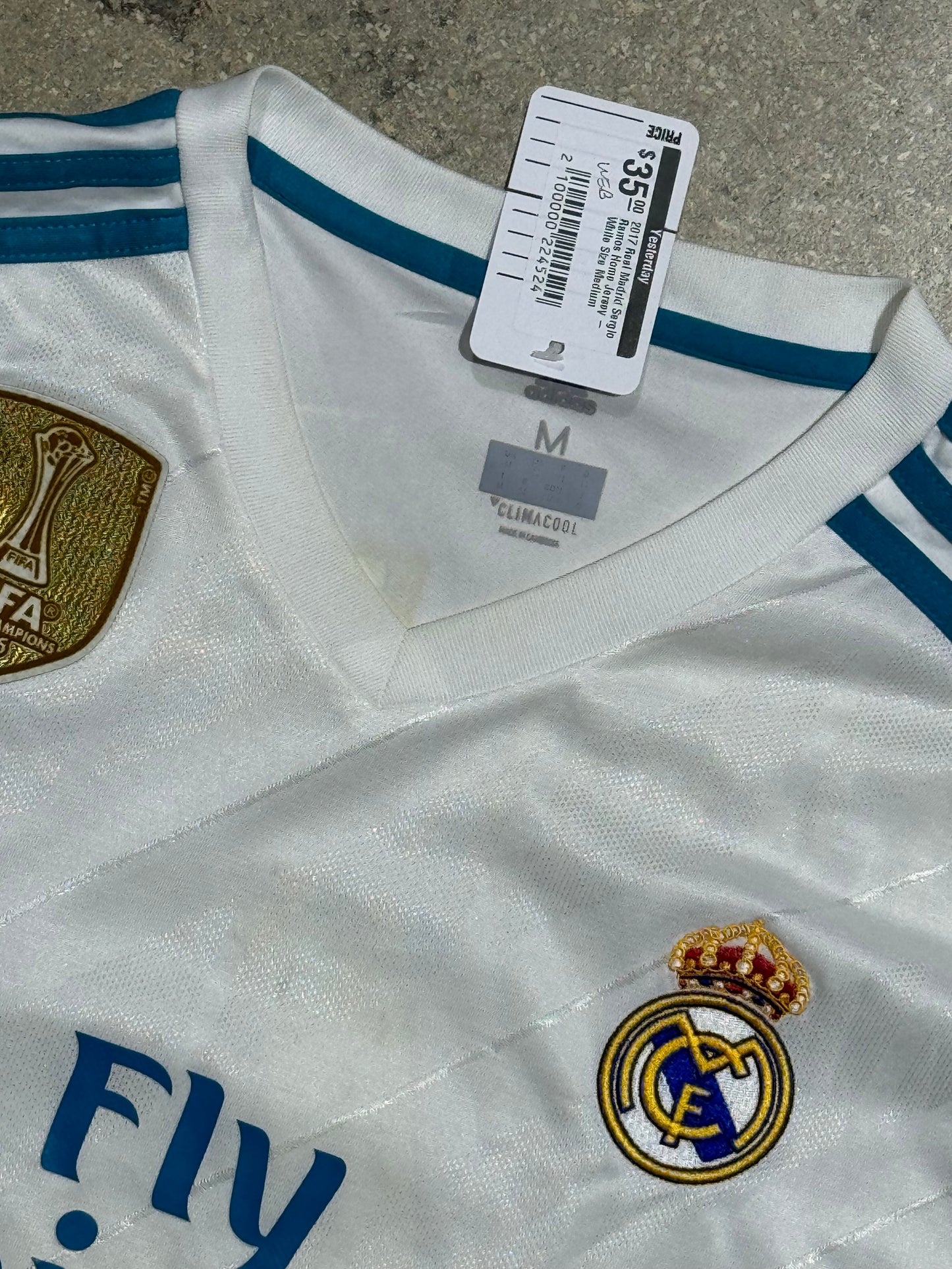 2017 Real Madrid Sergio Ramos Home Jersey - White Size Medium