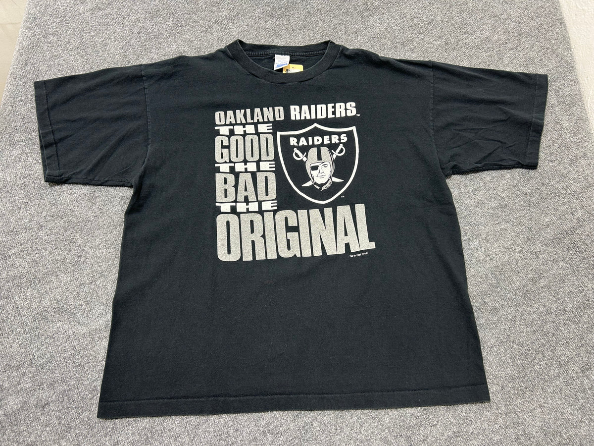 1995 Oakland Raiders The Good The Bad Tee - Black size XXL