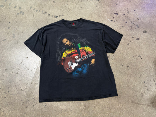 Zion Bob Marley Guitar Tee - Black Size XXL