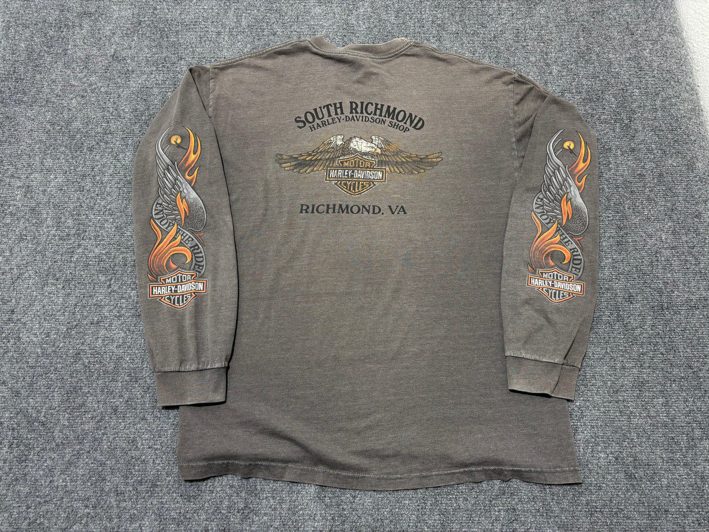 2007 Harley Davidson South Richmond Long Sleeve - Grey Size Large