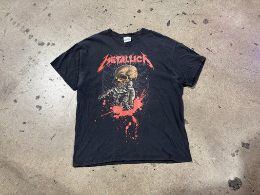 Metallica Pushed Holding Skull Tee - Black Size XL