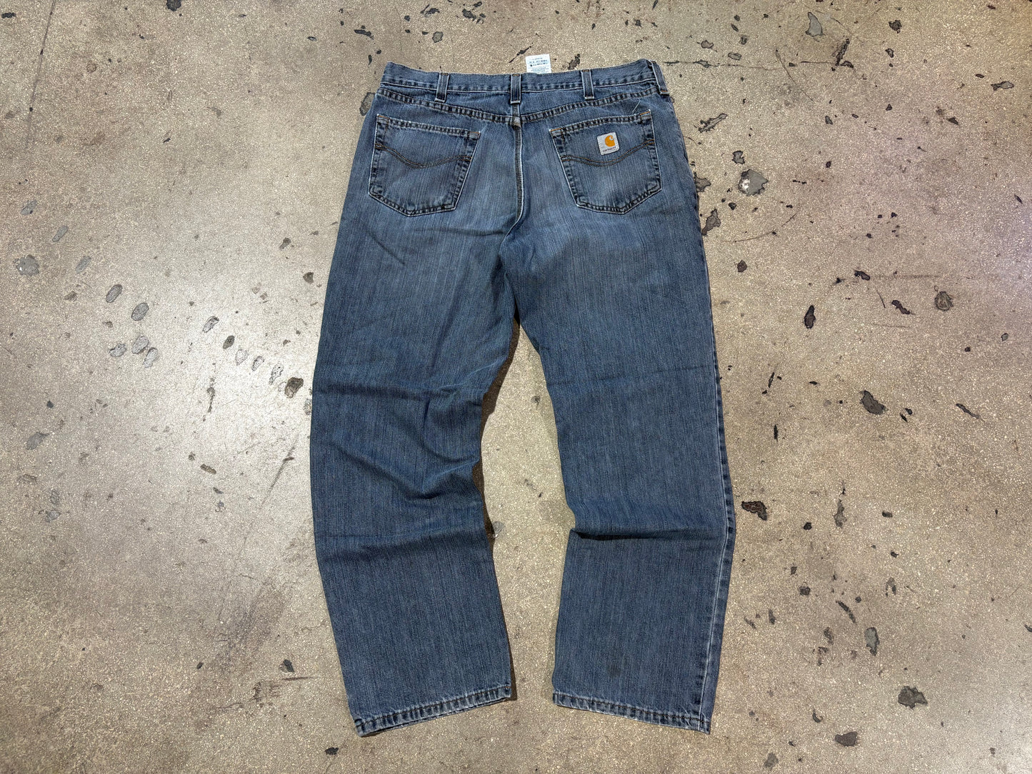 Carhartt Straight Fit Denim Jeans - Blue Size 36 x 32