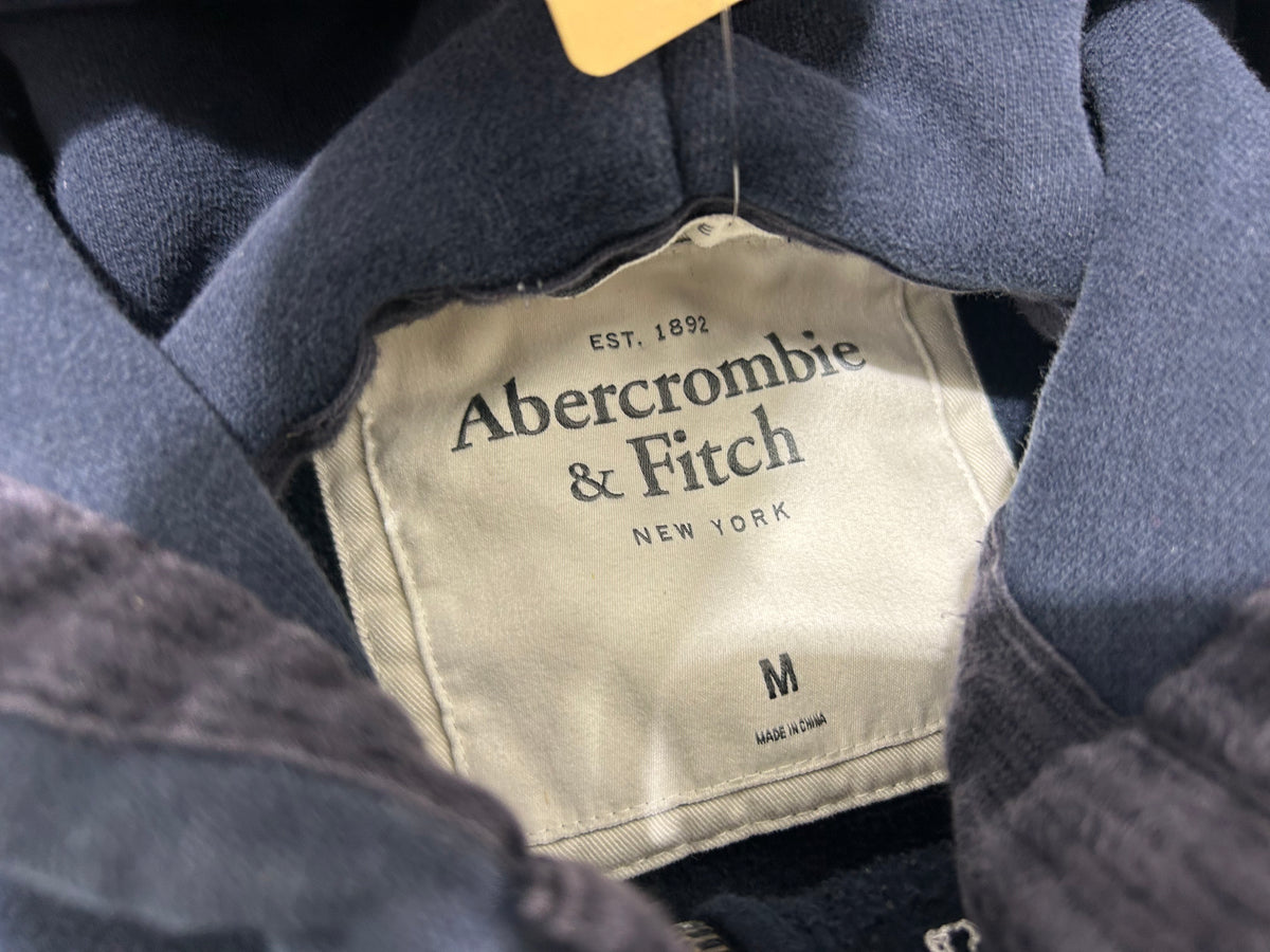 Abrecombie N Fitch Athletics Zip Up Hoodie - Navy Size Medium