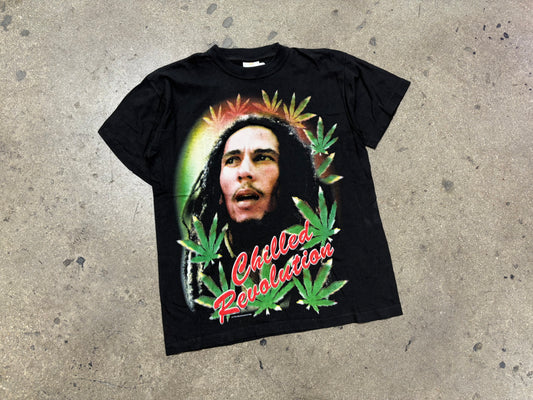 2002 Bob Marley Chilled Revolution Tee - Black Size Medium