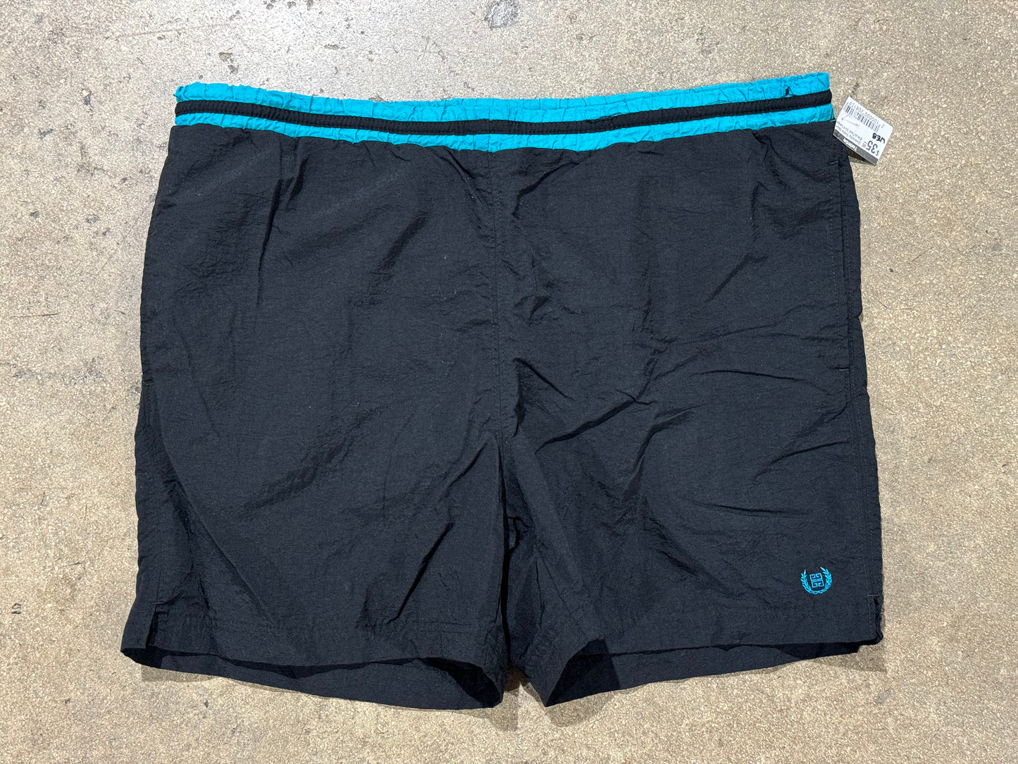 Givenchy Swim Shorts - Black/Teal Size Large