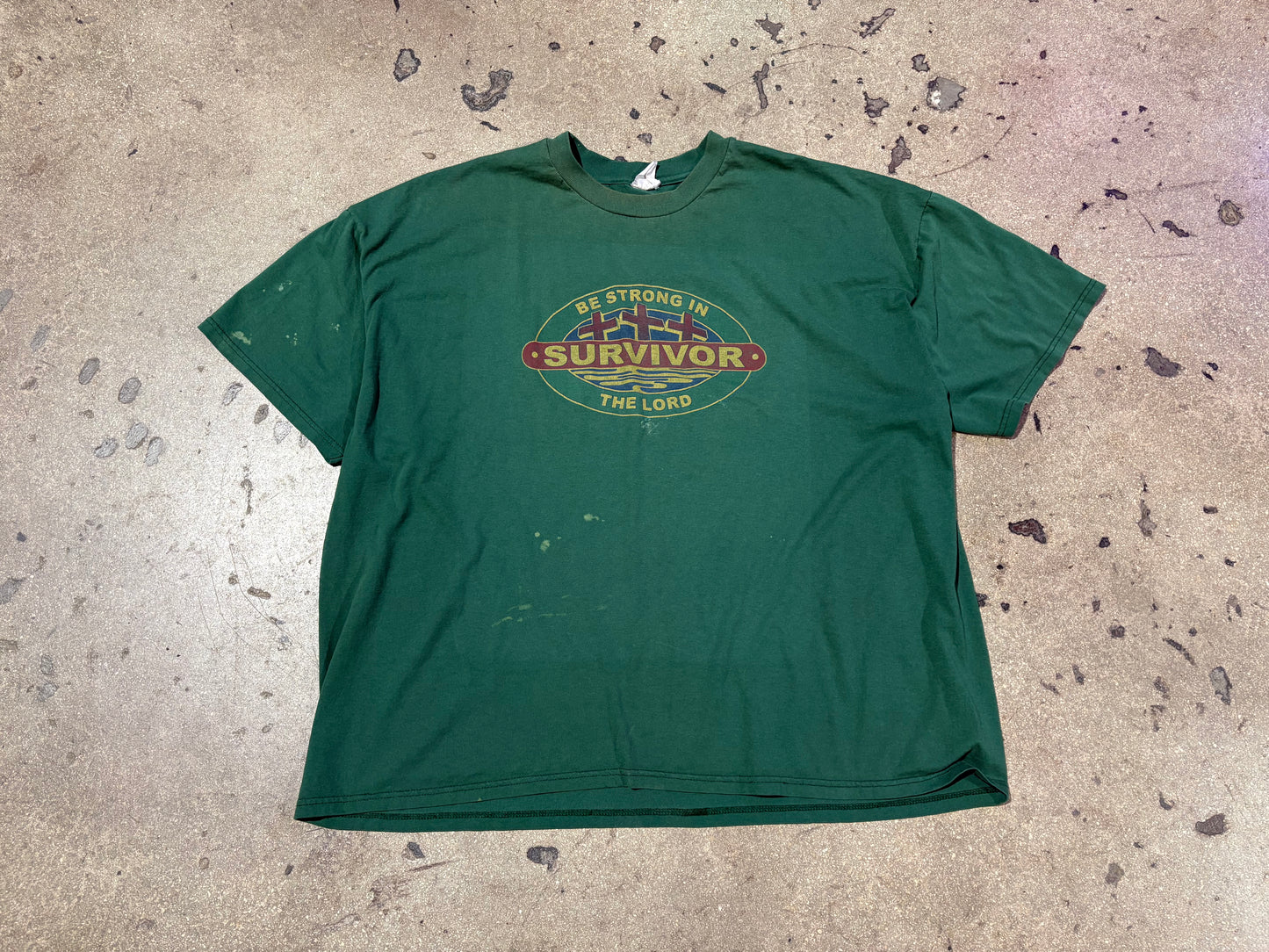 Survivor Jesus Tee - Green Size XXL
