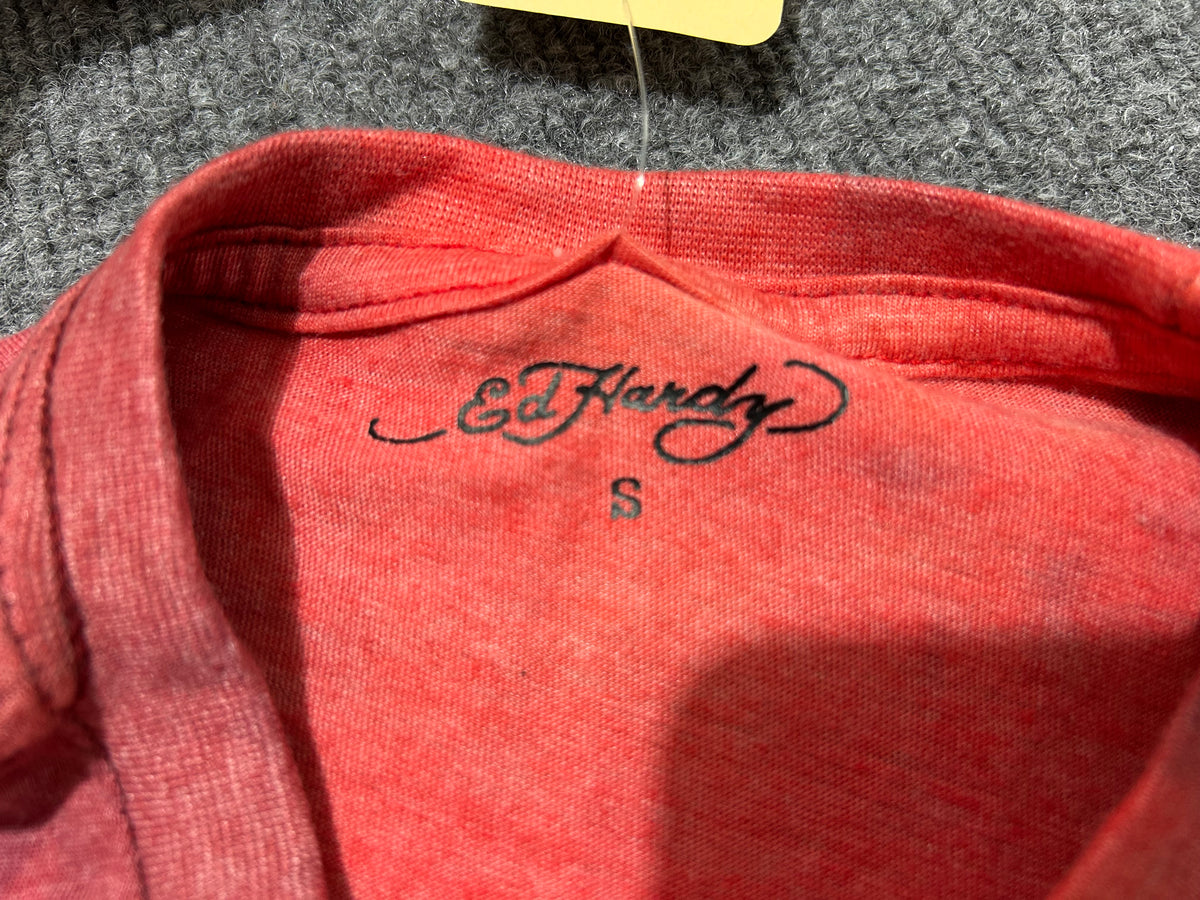 WMNS Ed Hardy Rose Tee - Red Size Small