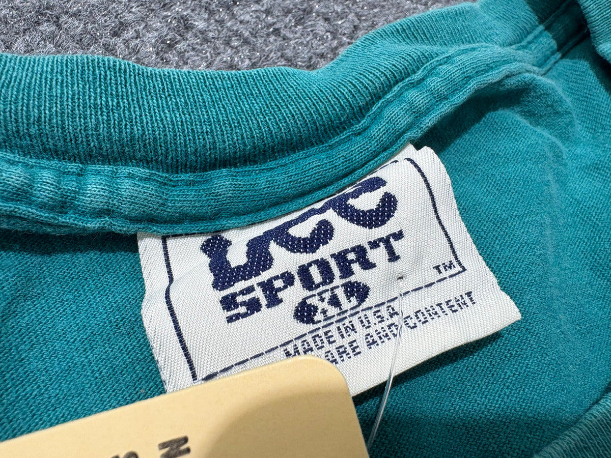 1996 Miami Dolphins Spell Logo Tee - Faded Teal Size XL