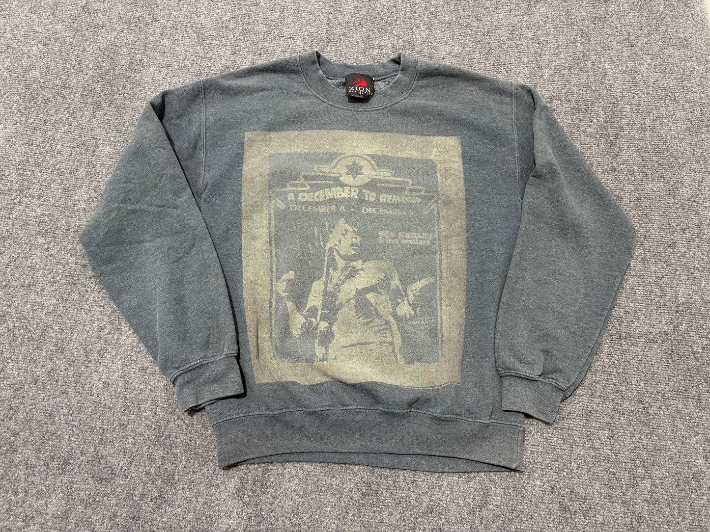 Bob Marley December To Remember Crewneck Sweatshirt - Grey Size Small