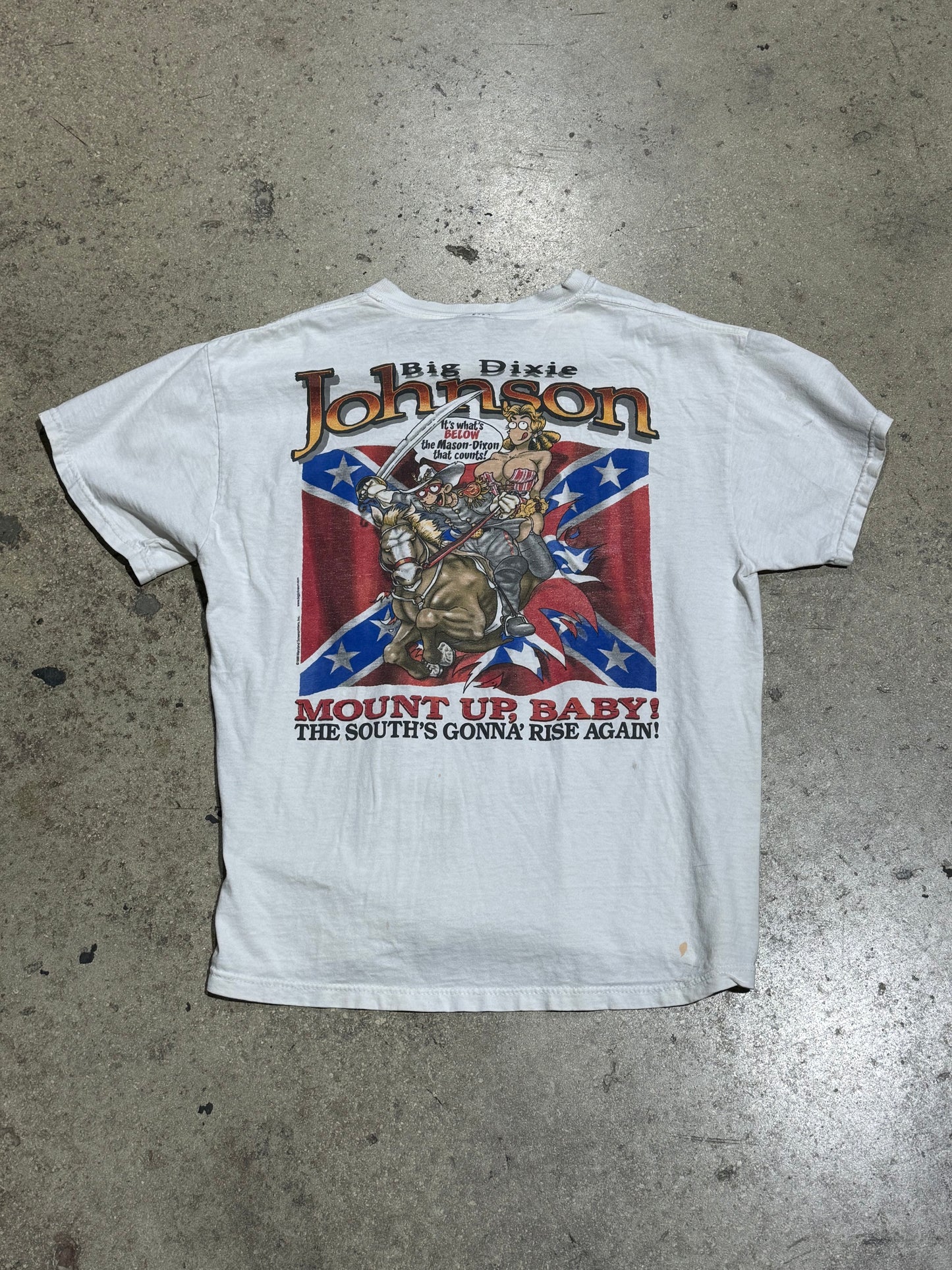 Big Dixie Johnson Stand Back Tee - White Size Large