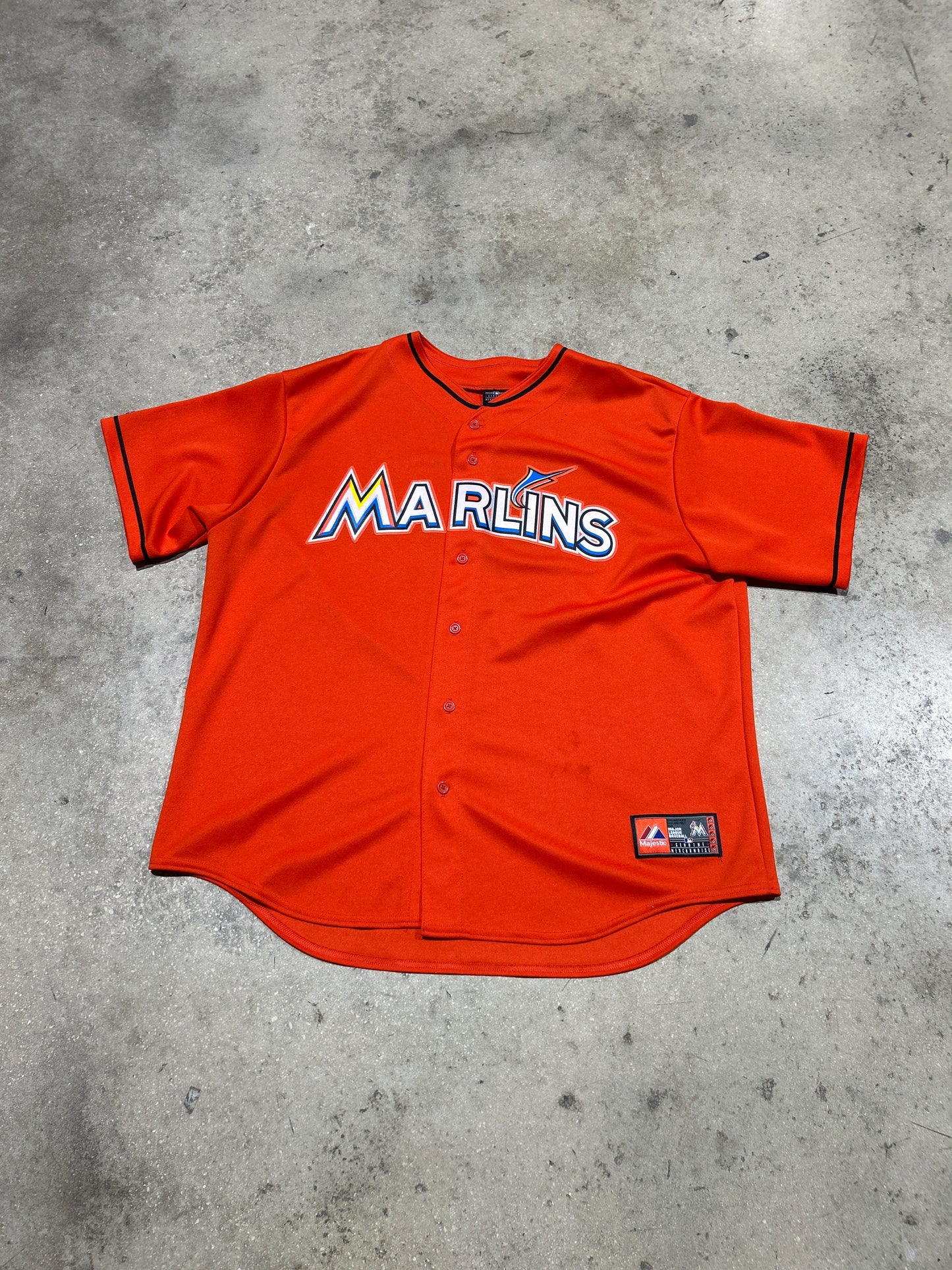Majestic Miami Marlins Stanton #27 Jersey - Orange Size XXL