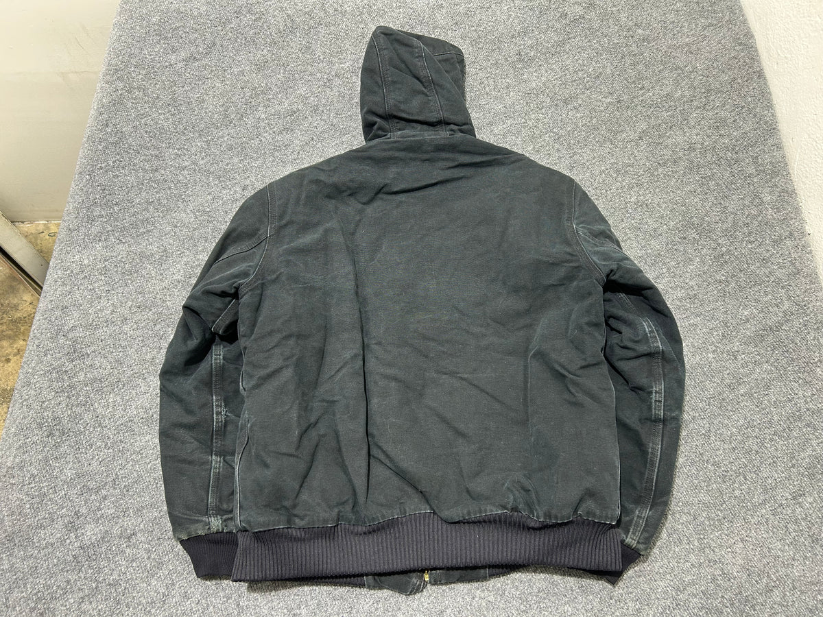 Carhartt Hoodie Zip Up Work Jacket - Black Size Medium