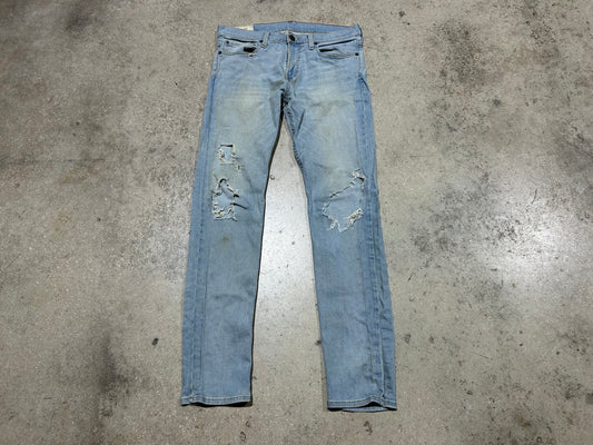 Hollister Distressed Jeans - Blue Size 31x32(con)