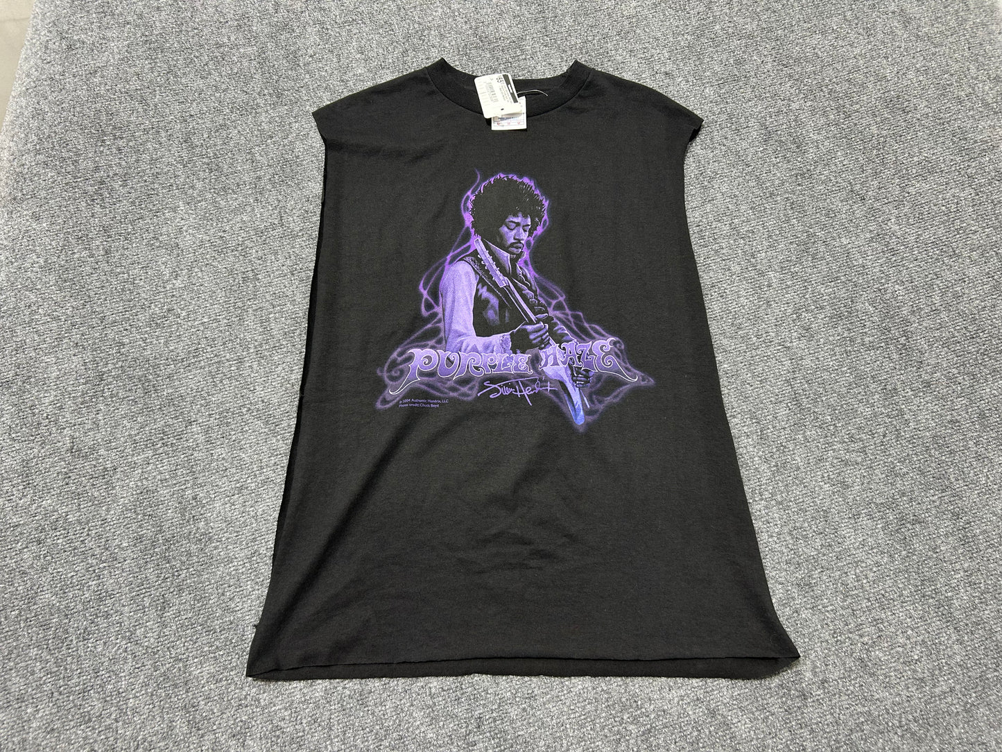 Cutoff Sleeveless 2004 Jimi Hendrix Purple Haze Tee - Black Size Medium