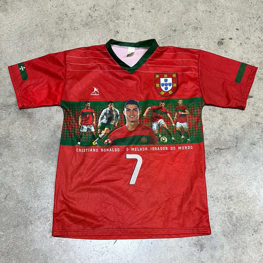 Bootleg Portugal Cristiano Ronaldo Jersey - Red Size Medium