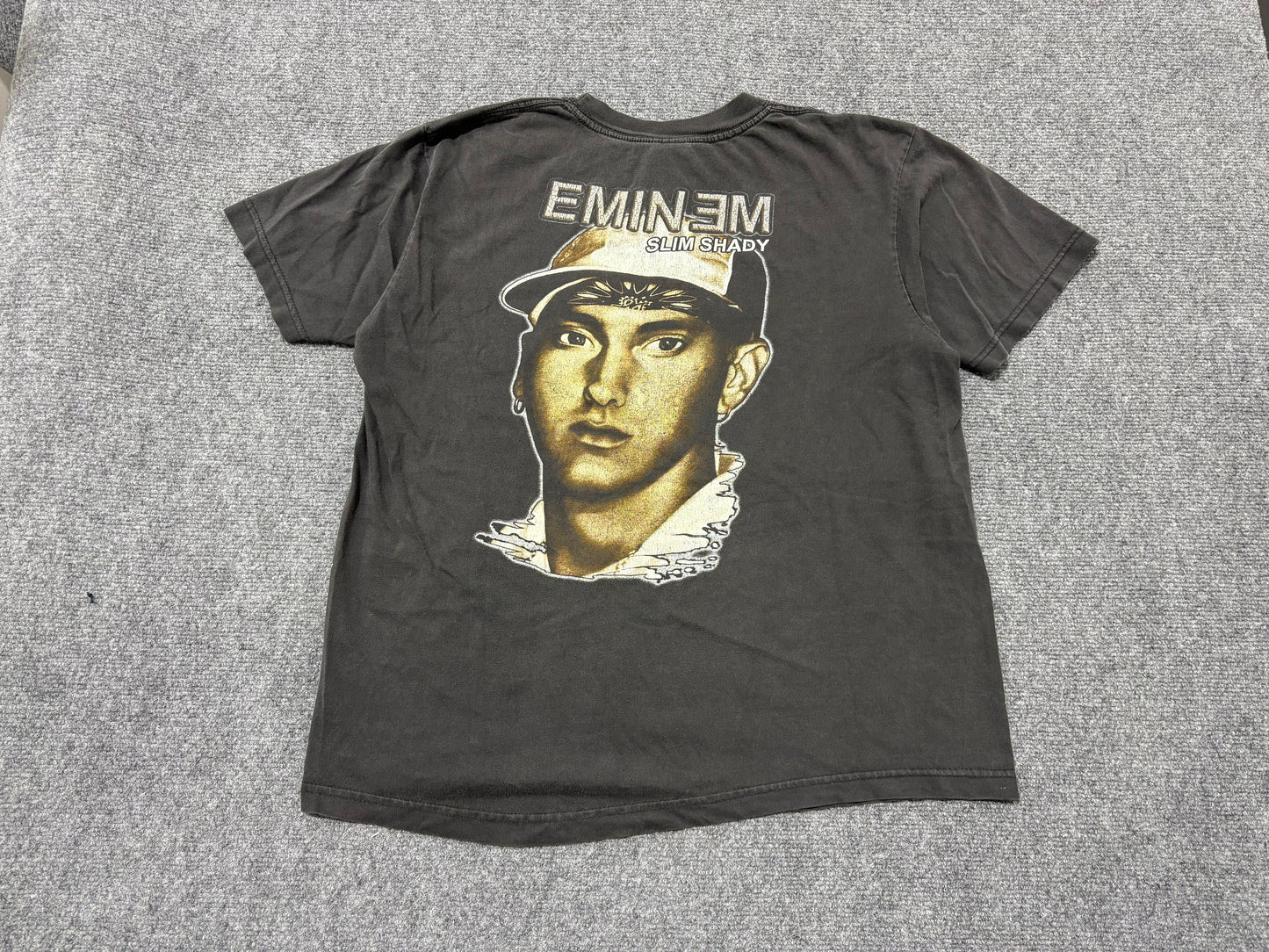 Eminem Slim Shady Euro Boot Tee - Faded Black Size Large