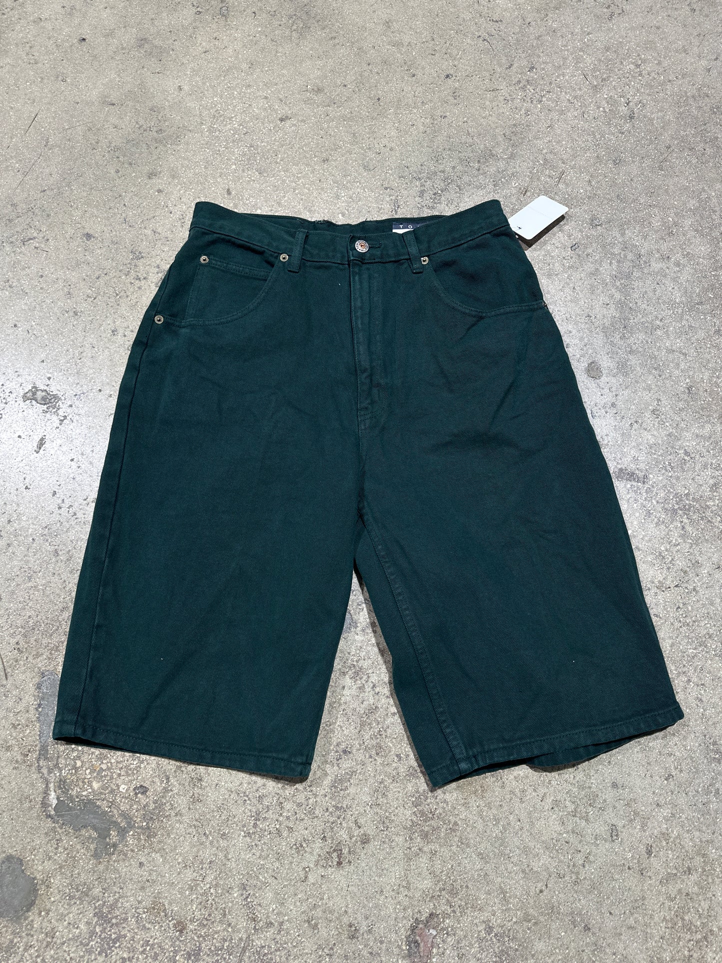 Tommy Hilfiger Baggy Denim Shorts - Green Size 31