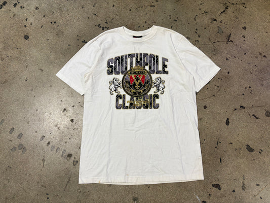 SouthPole Classic Emblem Tee - White Size XL