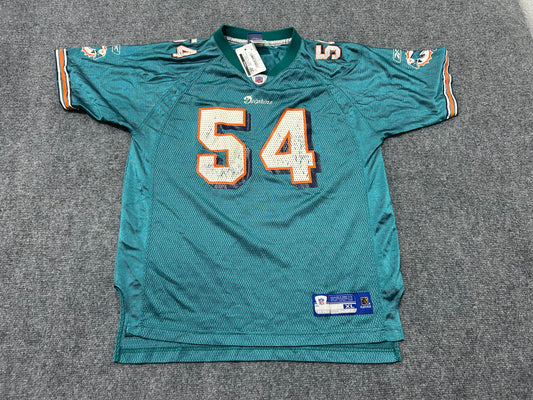 Kids Miami Dolphins Zach Thomas #54 Football Jersey - Teal Size XL(con)