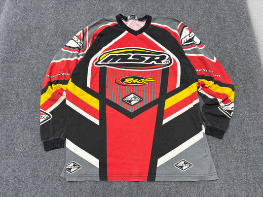 MSR Rage Motocross Racing Jersey - Red/ Black Size Large