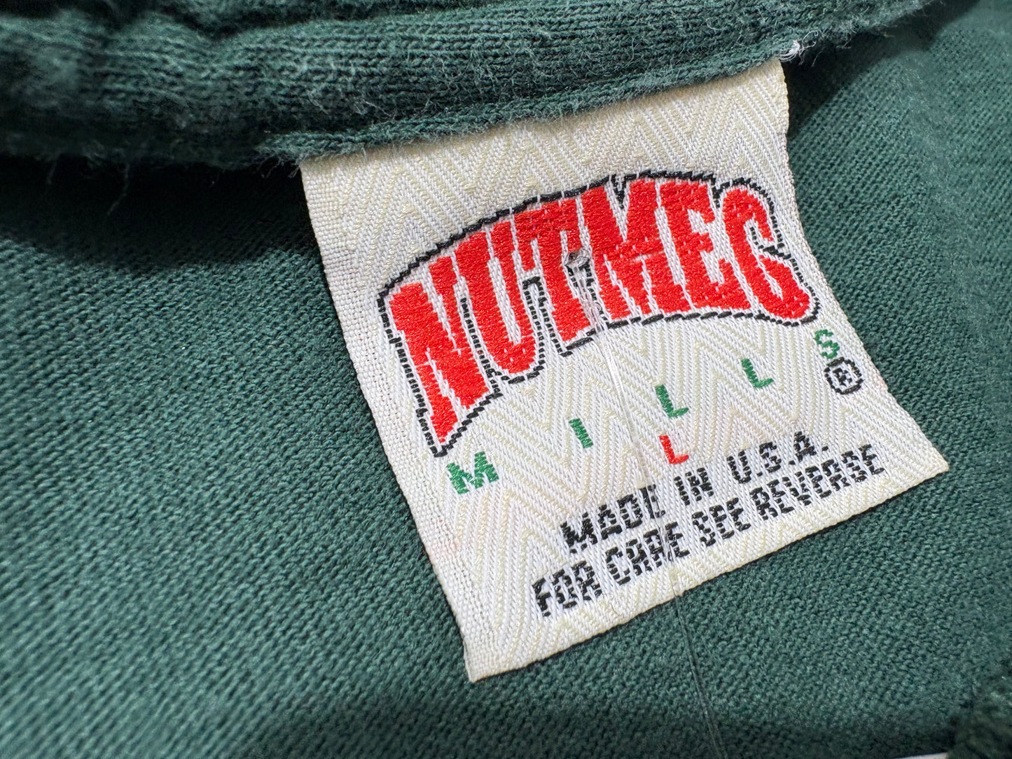 Nutmeg Miami Hurricanes Score Tee - Green Size Large