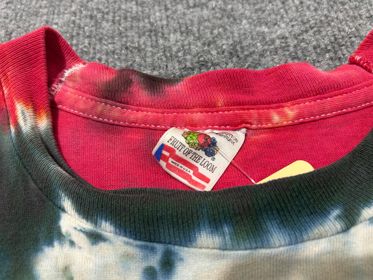 1994 The Rolling Stones Tye Dye Tongue Tee - Red/Blue/White Size XL