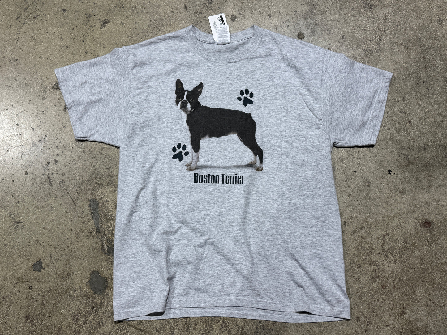 Boston Terrier Tee - Grey Size XL