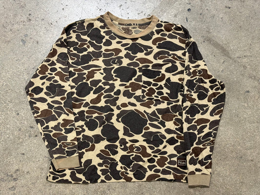 Walls Duck Camo Longsleeve Pocket Tee Size XL