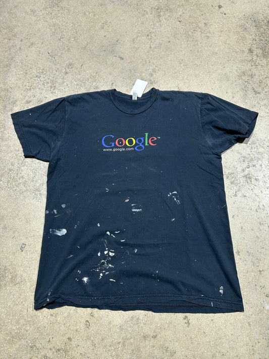 Thrashed Google Tee - Black Size XL