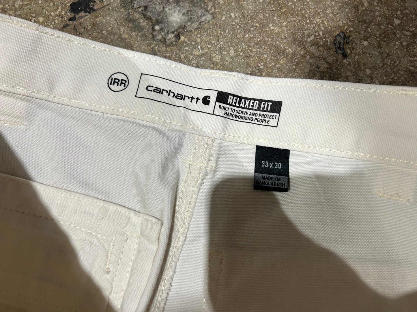 Carhartt Light Double Knee Pants - Cream Size 33 x 30